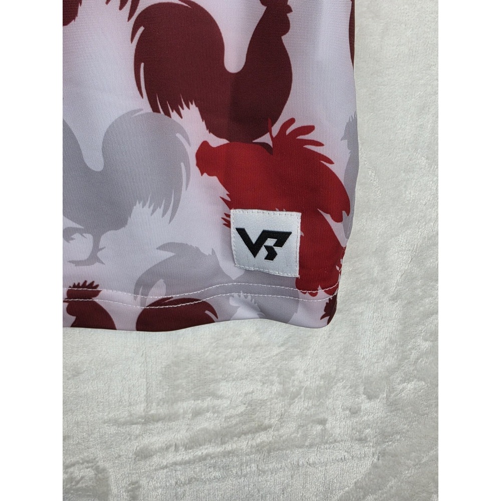 Vida Ranchera Mens Large Performance Polo Red Rooster Print 1st Anniversary NWT - Picture 6 of 9